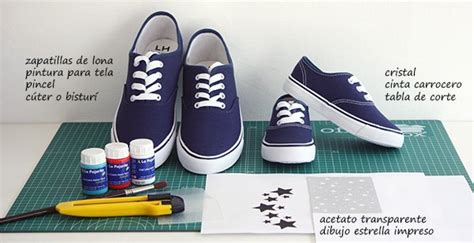 Zapatillas De Lona Pintadas A Mano Con Pintura Para Tela