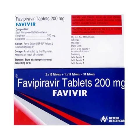 Favivir Mg Tablets Favipiravir Mg Tablets X Treatment