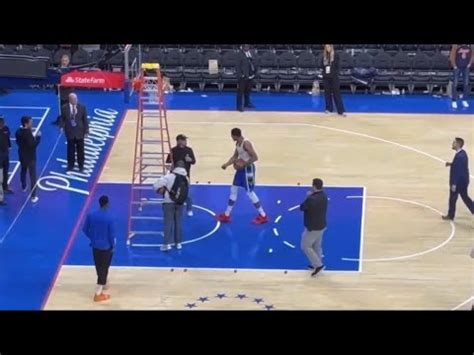 Video Shows Giannis Antetokounmpo Shoving Ladder After Game YouTube