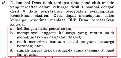 Kriteria Penerima Blt Dana Desa Dan Besaran Blt Dana Desa