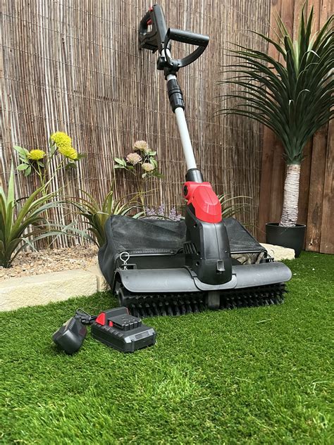 Agm Brush And Collect Cordless 20v Power Brush For Artificial Grass Power Brush