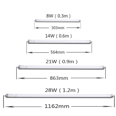 Fluorescent Tube Sizes