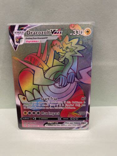 Pokemon Evolving Skies Dracozolt Vmax Full Art Rainbow Secret Rare