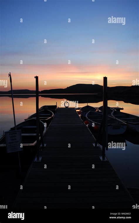 Loch Glow Fishing Loch Stock Photo Alamy
