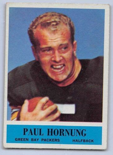 Paul Hornung Philadelphia Football Card Green Bay