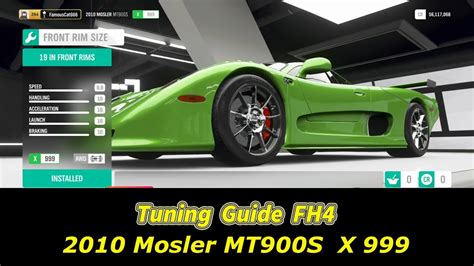 Forza Horizon 4 Tuning Guide Of 2010 Mosler Mt900s Tune Tutorial And