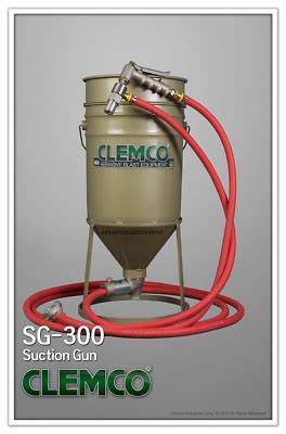 Clemco Sg Portable Suction Blast Gun With Hopper For Abrasive