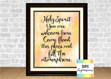 Holy Spirit You Are Welcome Here Printable Christian Wall - Etsy