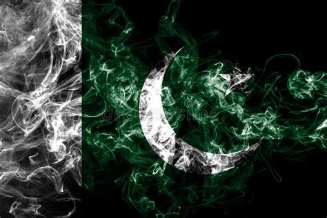 Pakistan Smoke Flag National Smoke Flag Stock Illustration