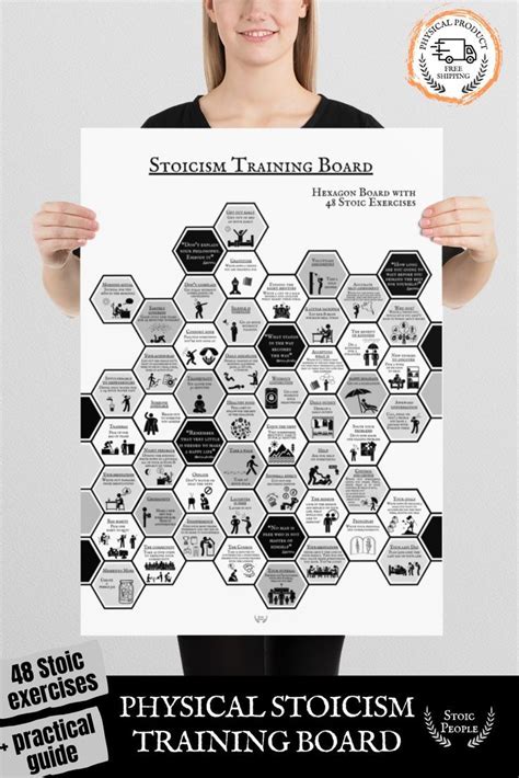 Daily Stoic Training Poster Stoicism Challenge Board With Stoic