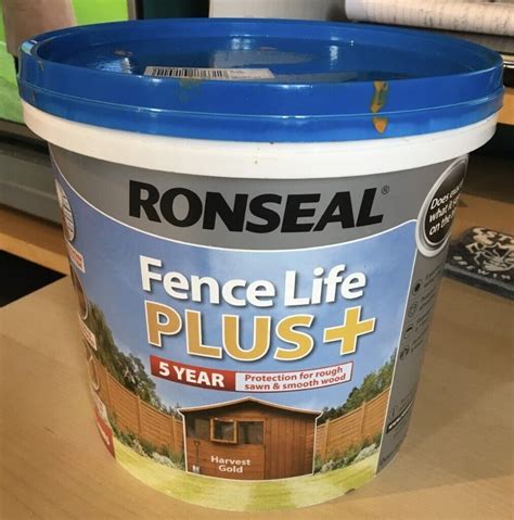 Ronseal Fence Life Plus Fence Paint Harvest Gold 5 Litre In Milton