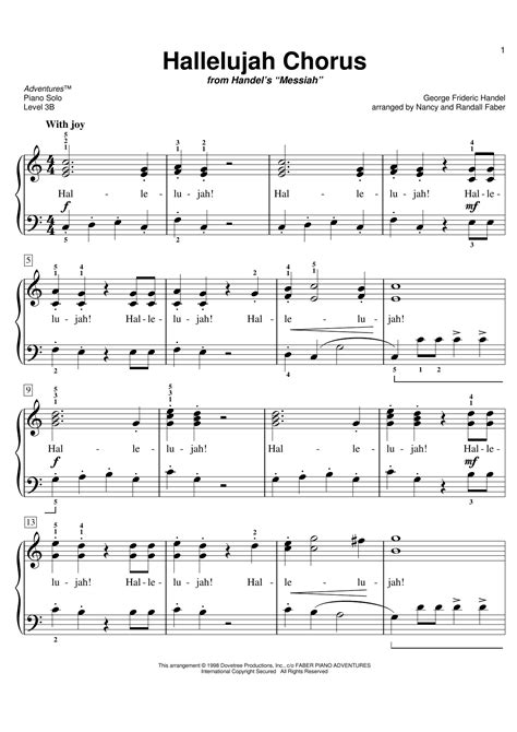 Sheet Music For Hallelujah Chorus Sheet