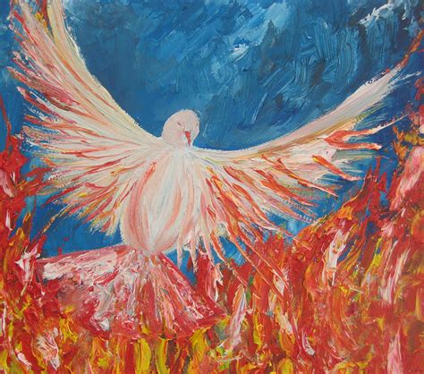 Holy Spirit of Fire Painting by Rachael Pragnell - Fine Art America