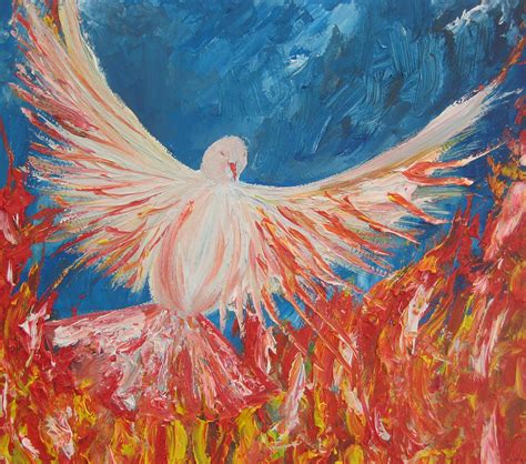 Holy Spirit Of Fire Painting By Rachael Pragnell Fine Art America