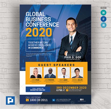 Business Conference Flyer Psdpixel