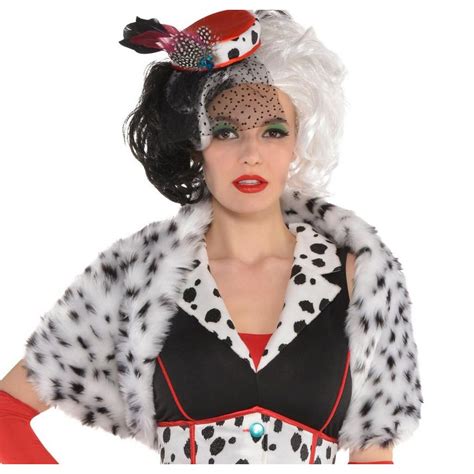 Cruella Deville Costume Plus Size Women Girl Dalmatian Diva Halloween