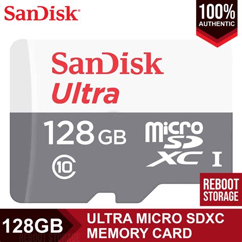 SanDisk Ultra 128GB Micro SDXC Memory Card 100MB S UHS 1 Class 10