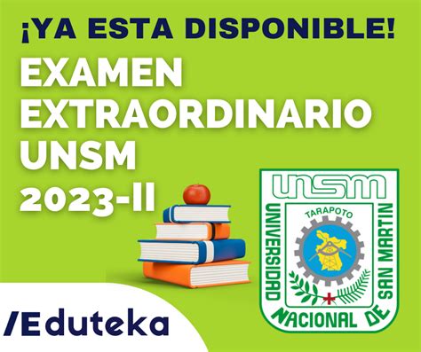 Examen Extraordinario Unsm Ii Eduteka