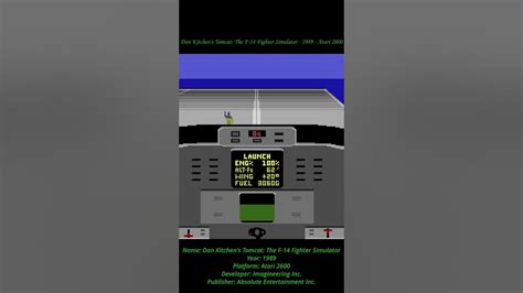 Dan Kitchen S Tomcat The F 14 Fighter Simulator 1989 Atari 2600 Atari Vcs Youtube