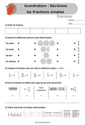 Lire écrire les fractions simples CM2 Exercice évaluation