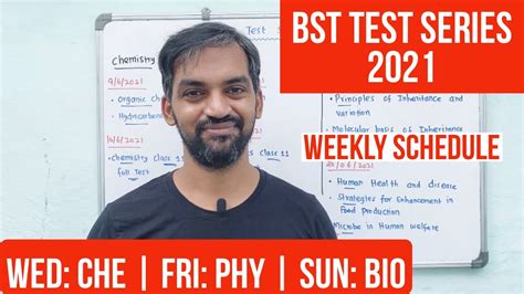 Bst Test Series Weekly Schedule Class Full Test Youtube