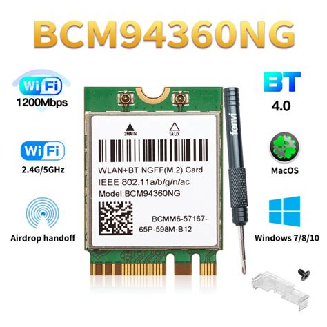 Mbps Broadcom Bcm Ng Wifi Wireless Network Card Macos X