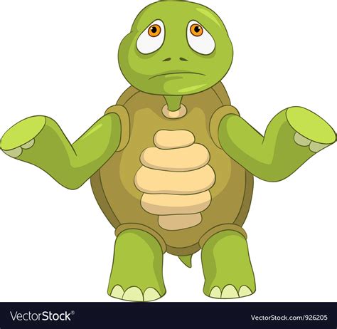 Sad Turtle Royalty Free Vector Image Vectorstock