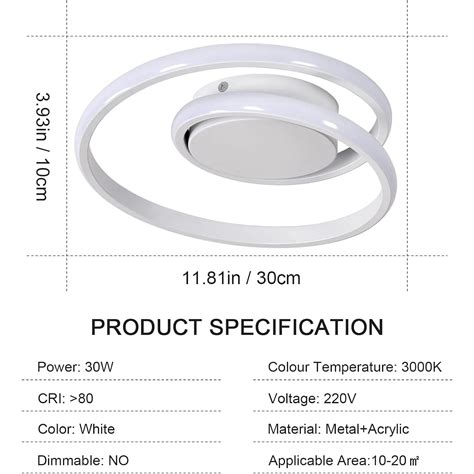 Plafoniera LED Goeco D30 H10cm Lumina Calda 220V Alb EMAG Ro