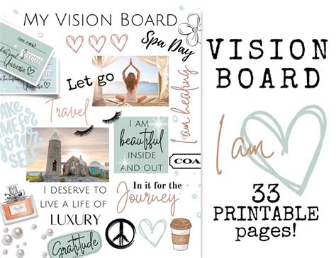 New For 2023 Vision Board Kit Printable Vision Board With Etsy Canada