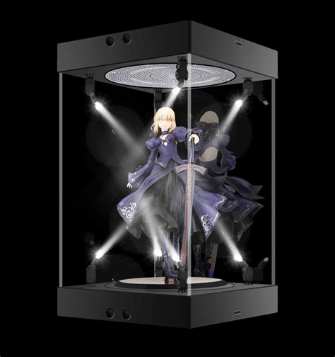 Hộp trưng bày LED Acrylic Display đế xoay Hot Toys Gundam Figurine TOYz Mô hình cao