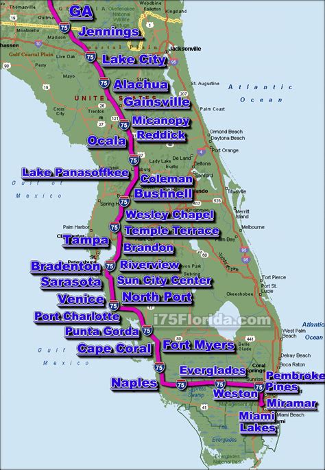 I 75 Florida Traffic Maps And Road Conditions Maps Of Florida