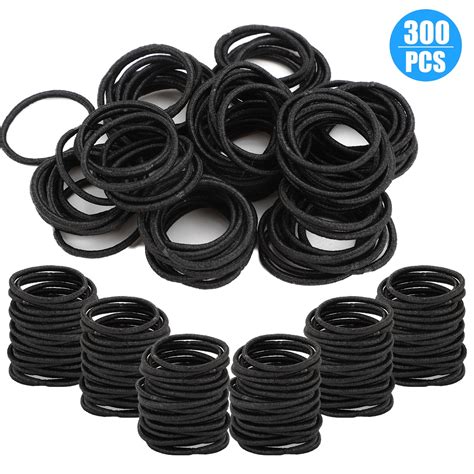 300/200/100Pcs Thick Seamless Rubber Hair Bands, Simply Soft Hair Ties ...