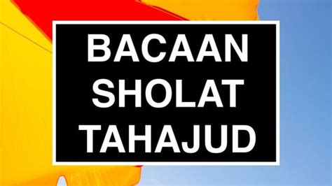 Bacaan Sholat Tahajud Yang Benar Sesuai Sunnah Nabi Pdf Ppt