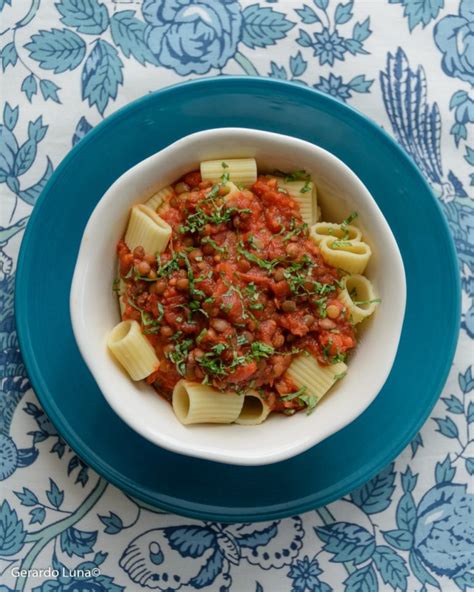 Vegan Bolognese Sauce Over Rigatoni Share The Pasta