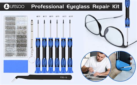 Eyeglass Repair Tool Kit Lifegoo Glasses Precision Screwdriver Set With