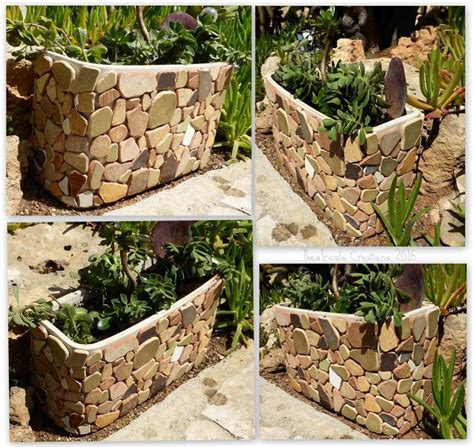 Up Cycled Toilet Tank Planter With Tiles Found On The Beach Mosaic