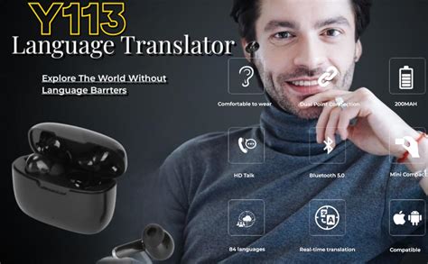 Language Translator Earbuds Supports 84 Languages Online Instant Voice