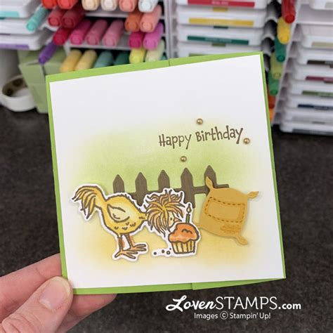 Stampin Up Hey Birthday Chick Card Tutorials Pdf Only Etsy