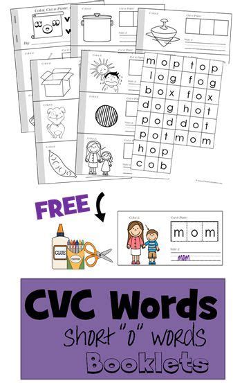 Free Printable Short O Cvc Words Cut And Paste Worksheets Artofit