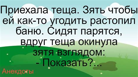 Как зять теще показывал Подборка смешных жизненных анекдотов Лучшие