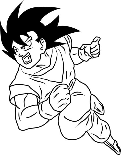 Goku Dragon Ball Z Coloring Page Download Print Or Color Online For Free