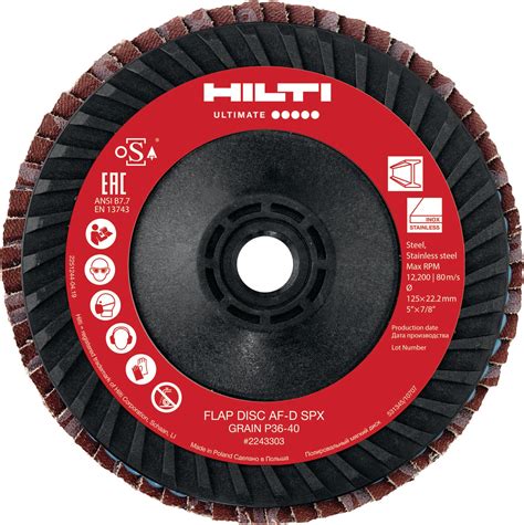 AF D FT PL SPX Threaded Flap Disc Abrasives Hilti USA