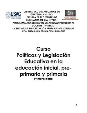 Calam O A Parte Pol Ticas Y Legislaci N Educativa