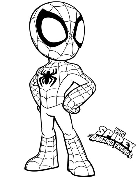 Spidey And His Amazing Friends To Color Coloring Page Free Printable