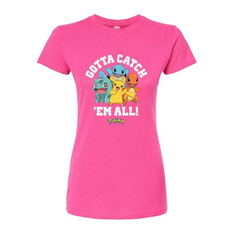 Pokémon Gotta Catch Em All Group Juniors Fitted Graphic T Shirt