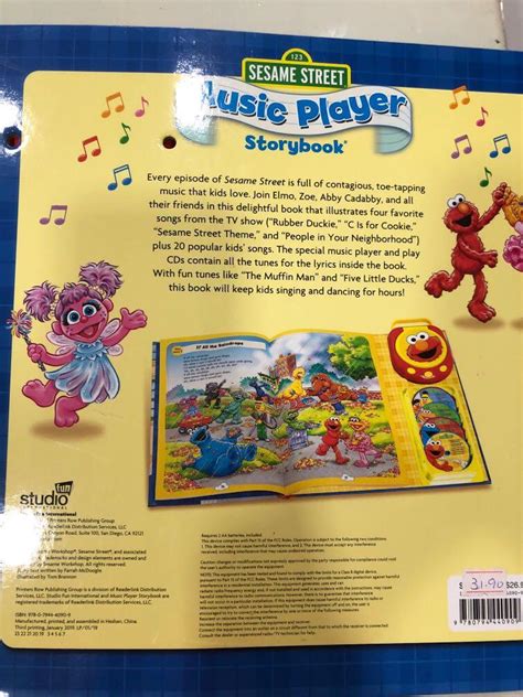 Sesame Street Music Player Story Book Hobbies And Toys Books