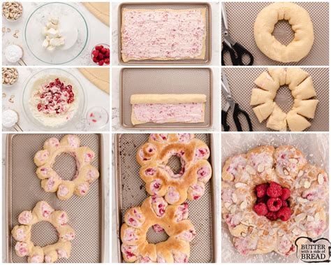 Raspberry Cream Cheese Crescent Ring Butter With A Side Of Bread