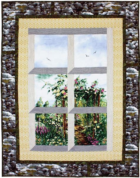 Attic Window Quilt Pattern Using Panels