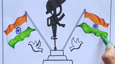 Kargil Vijay Diwas Drawing Kargil Vijay Diwas Poster In Easy