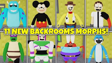 UPDATE How To Get ALL 11 NEW BACKROOM MORPHS In BACKROOMS MORPHS